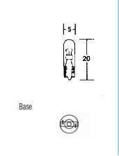 LIGHT BULB 6V 1W T5 MINI CAPLESS P284
