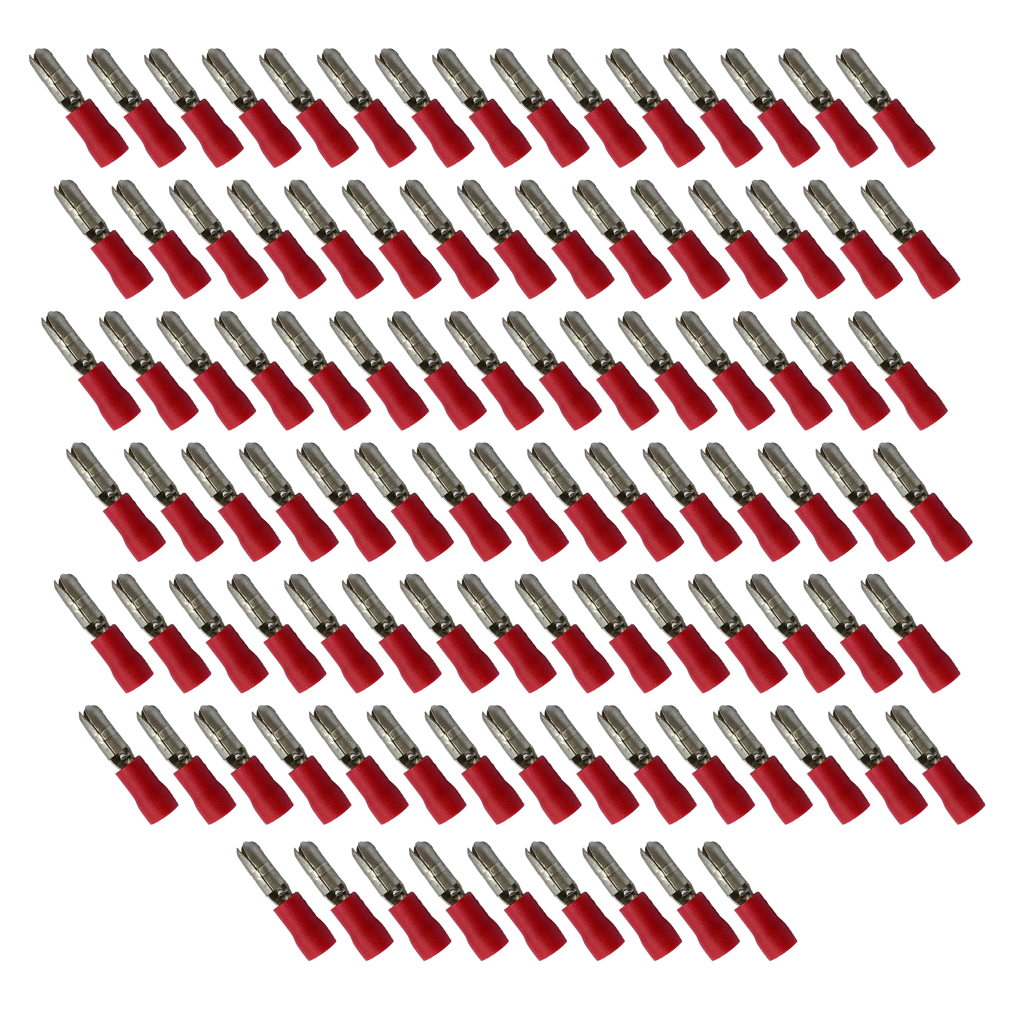 TERMINAL RED MALE BULLET, PACK OF 100 / WT63