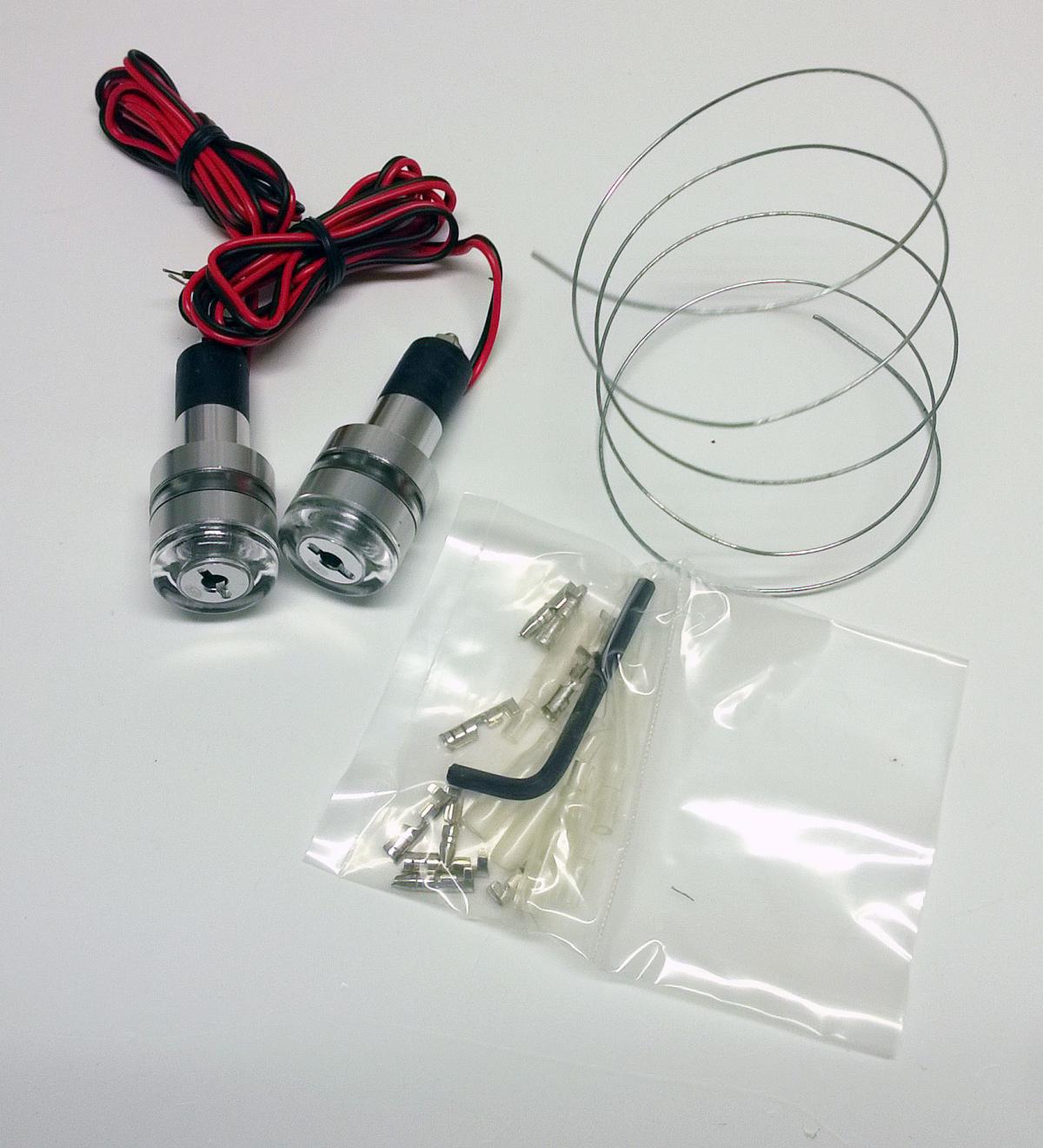 BAR END LED LIGHT SILVER KS15-1000