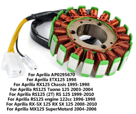 STATOR COIL APRILIA RX125 RS125 MX125 ETX125 AP0295670