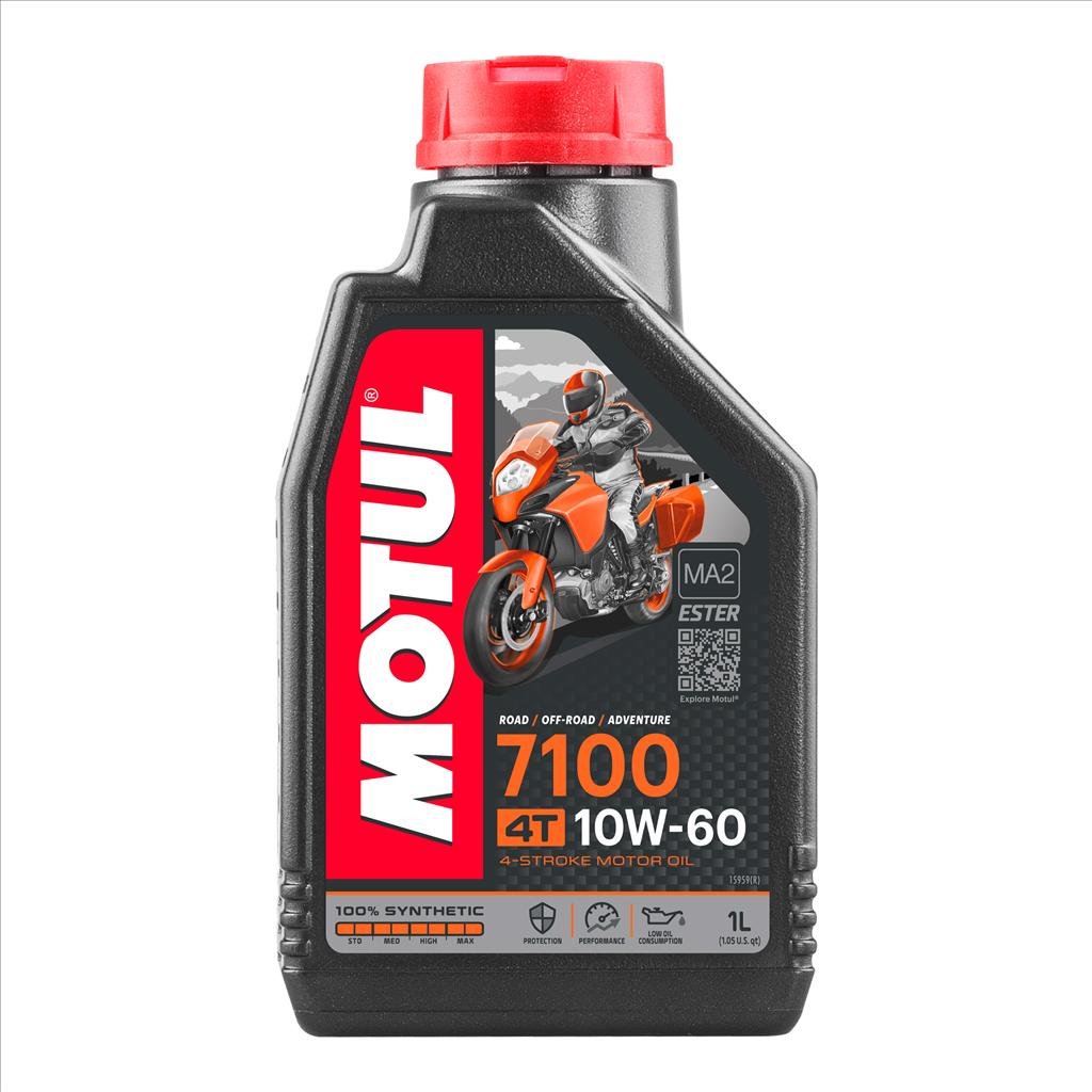 7100 10W60 4T 1 Litre, MOTUL 450020, BOX=12, Motorcycle, 100% SYNTHETIC