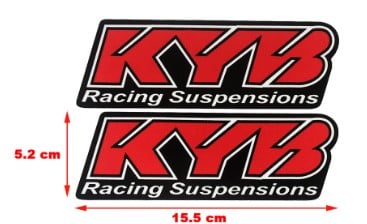 KYB ORANGE Fork Sticker 1Pair Reflective Suspension Decal