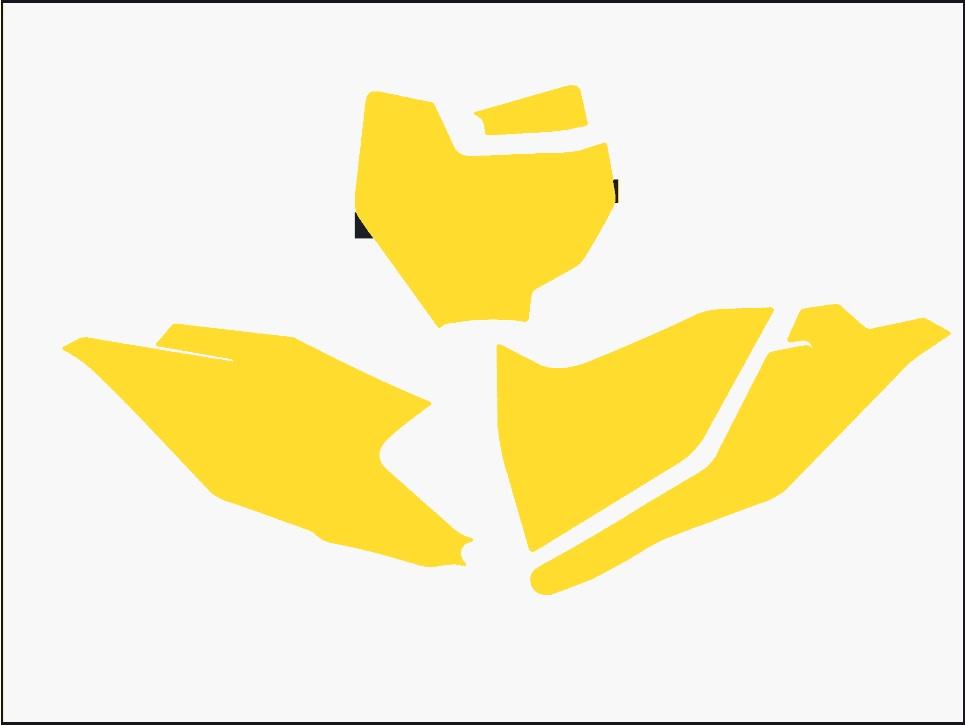 KTM SX 85 18-20 PRE CUT, BLACKBIRD 3527/40 YELLOW, NUMBER BOARD BACKGROUNDS