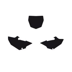 YAMAHA YZ125/250 2022 PRE CUTS, BLACKBIRD 3231/20 BLACK, NUMBER BOARD BACKGROUNDS