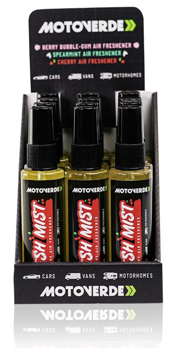 75ml x 12 Motoverde Cherry Fresh Mist Super Concentrated Air Freshener Counter Display Pack
