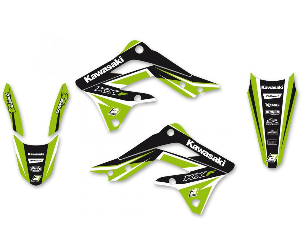 12-15 KXF450 DREAM 4 GRAPHIC, BLACKBIRD DECAL KIT 2420N, BB2420N