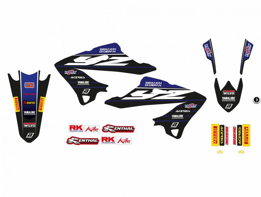 2022 YZ125/250 REPLICA YAMAHA FACTORY, BLACKBIRD 2250R10 2020-21 GRAPHIC KIT