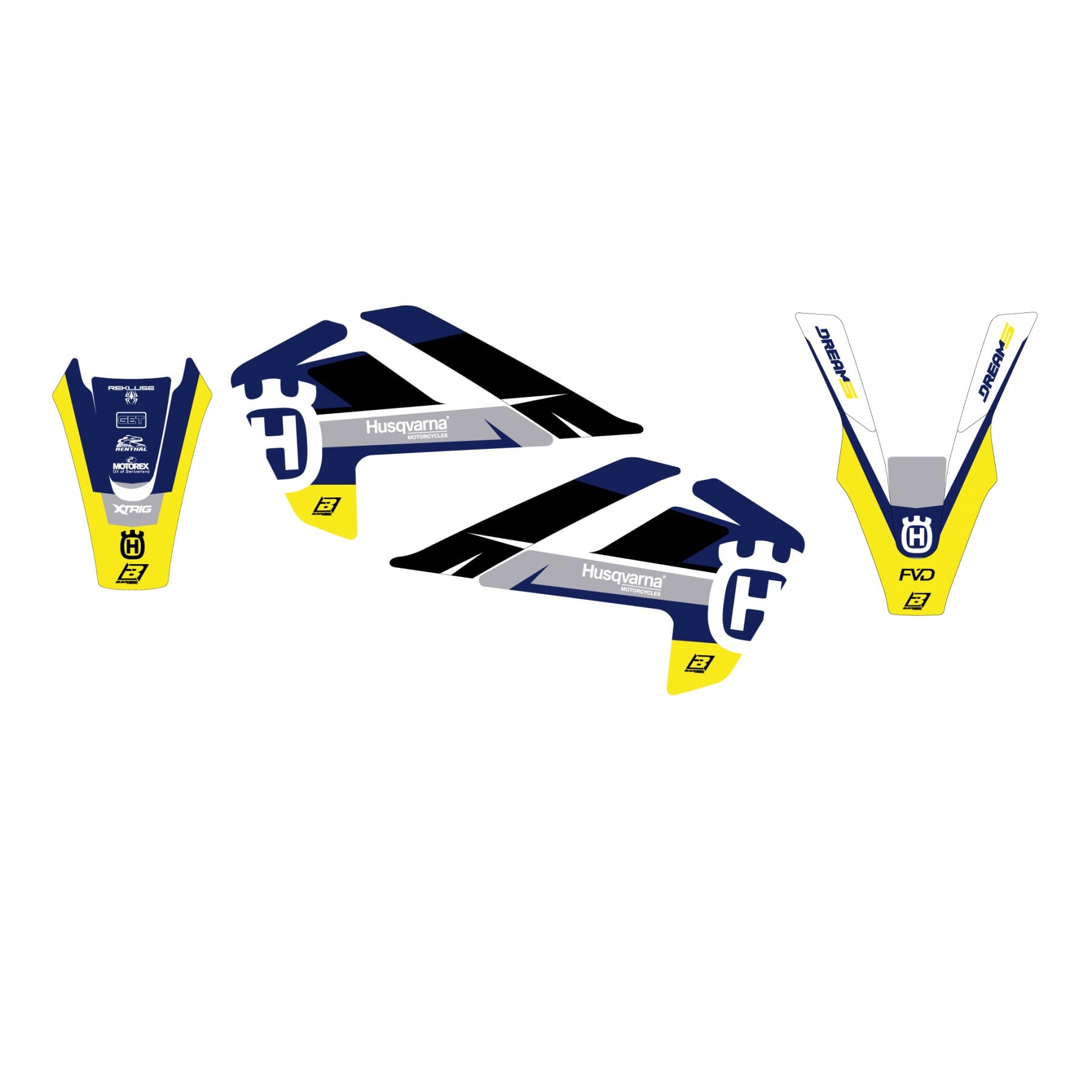 2025 HUSQVARNA TC 85 DREAM 5 CHROME, BLACKBIRD DECAL KIT, 2617ABCRO