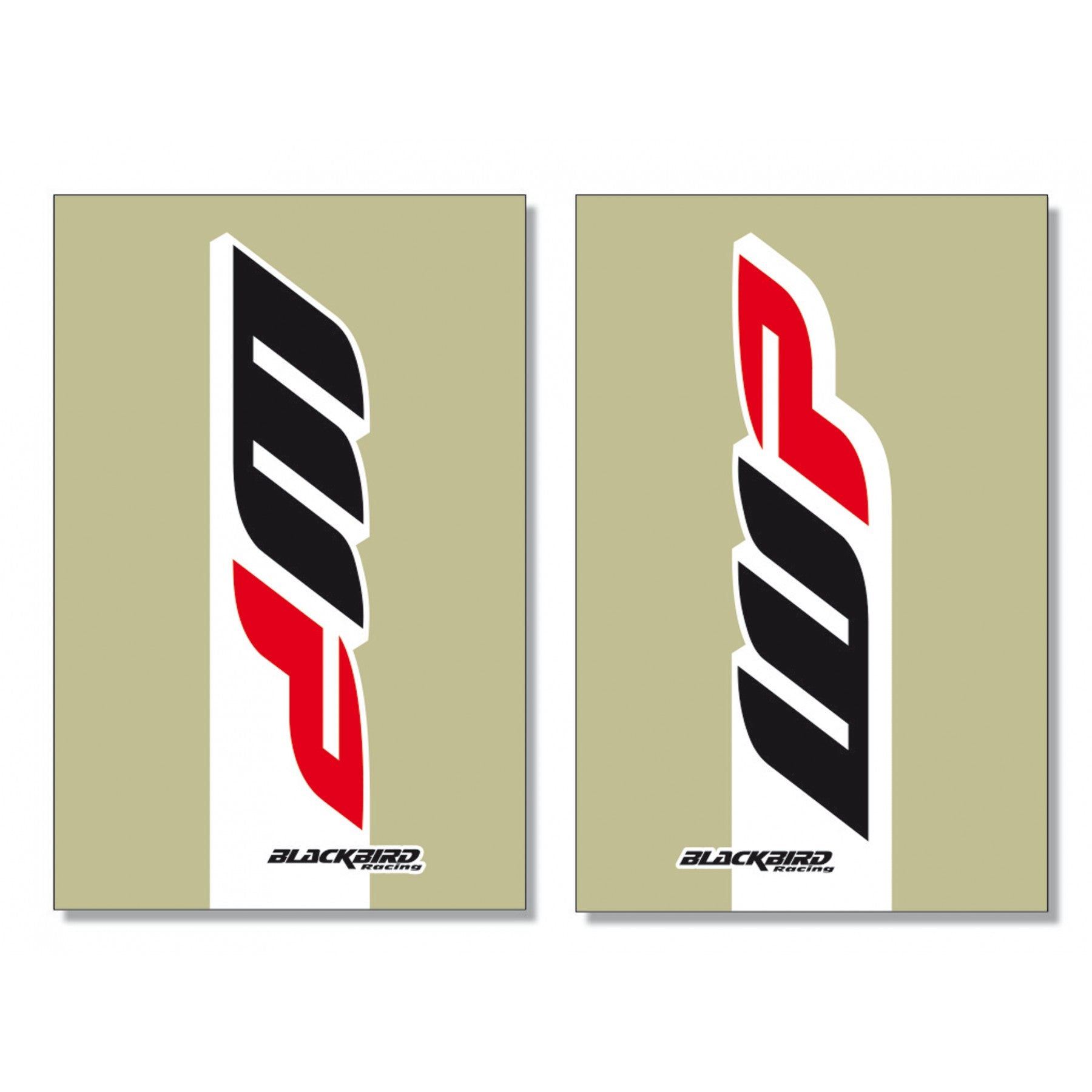 WP FORK DECAL CLEAR,WHITE,BLACK AND RED, BLACKBIRD 5045W1