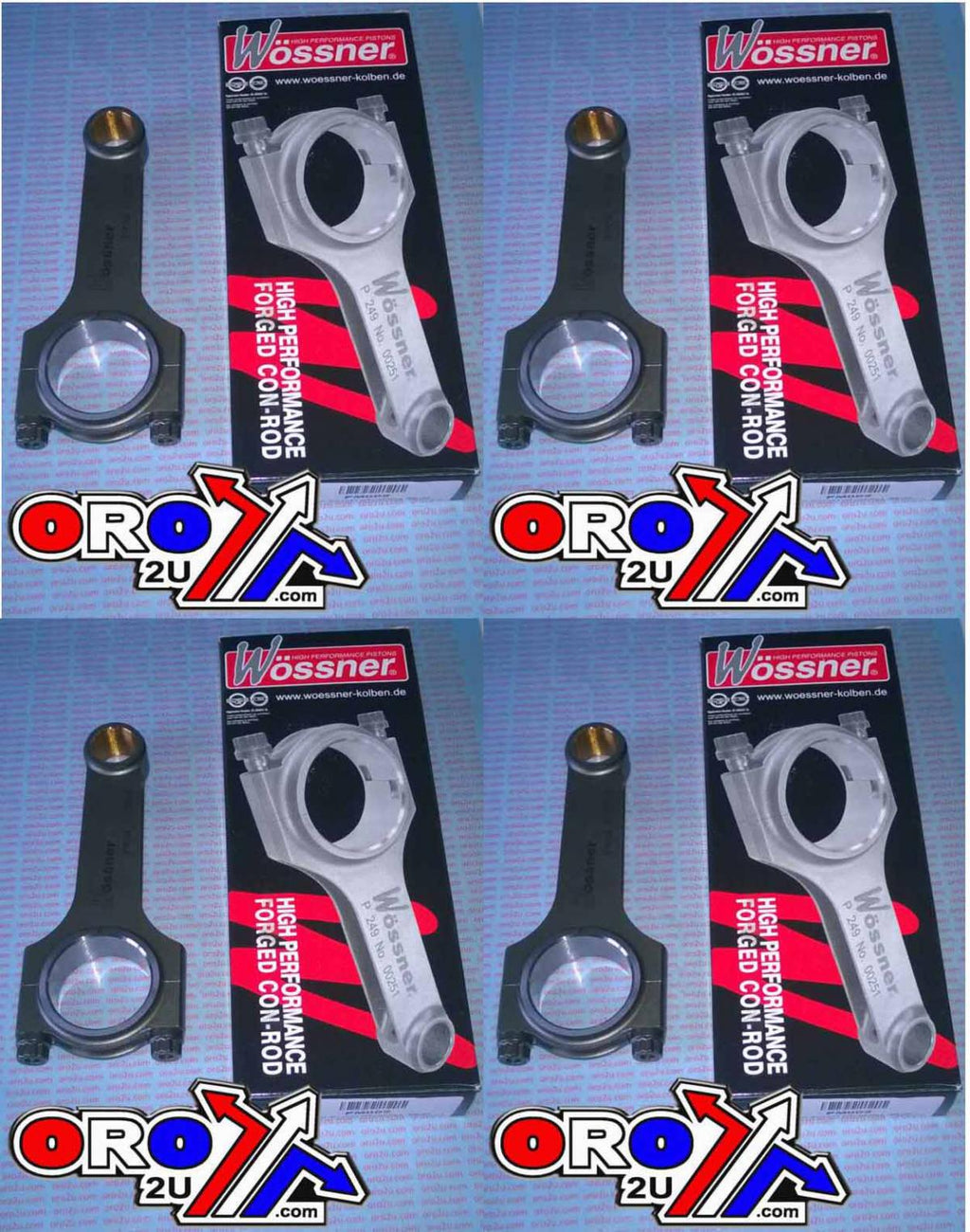 CONNECTING ROD SET 4 SUZUKI GSX-R1300 HAYABUSA TURBO 05-ON WOSSNER KPM003 SUZUKI ROAD