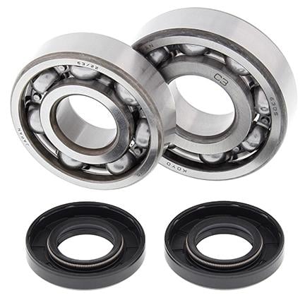CRANKSHAFT BEARING & SEAL KIT, ALLBALLS 24-1007 KX125 85-87