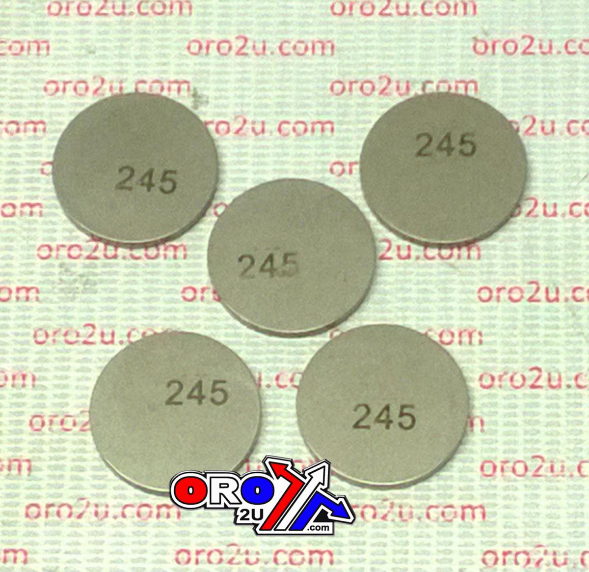 VALVE SHIM 2.45 25mm PK/5 K&L 13-7527