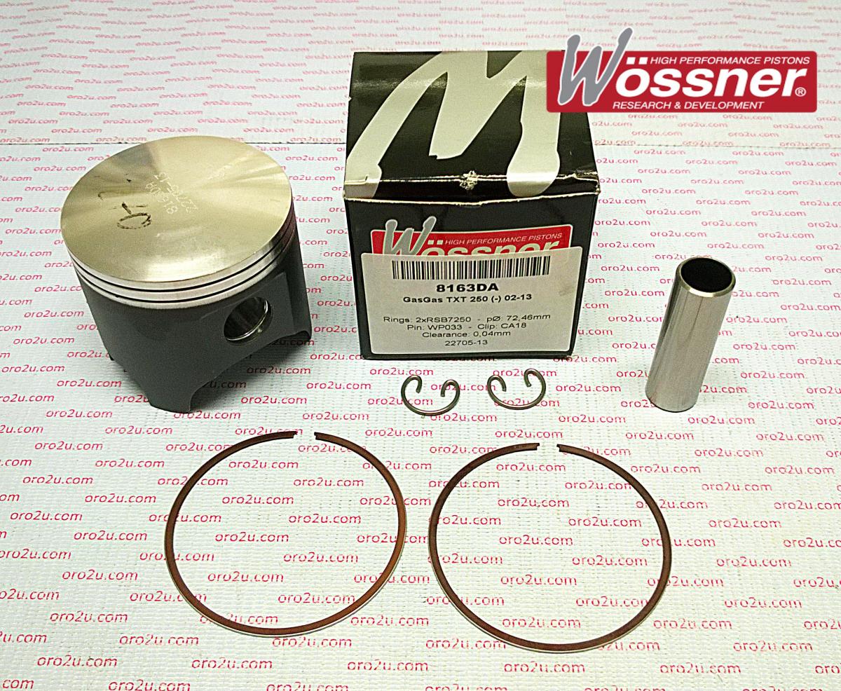PISTON KIT 01-2020 TXT250 GASGAS, FORGED WOSSER 8163DB