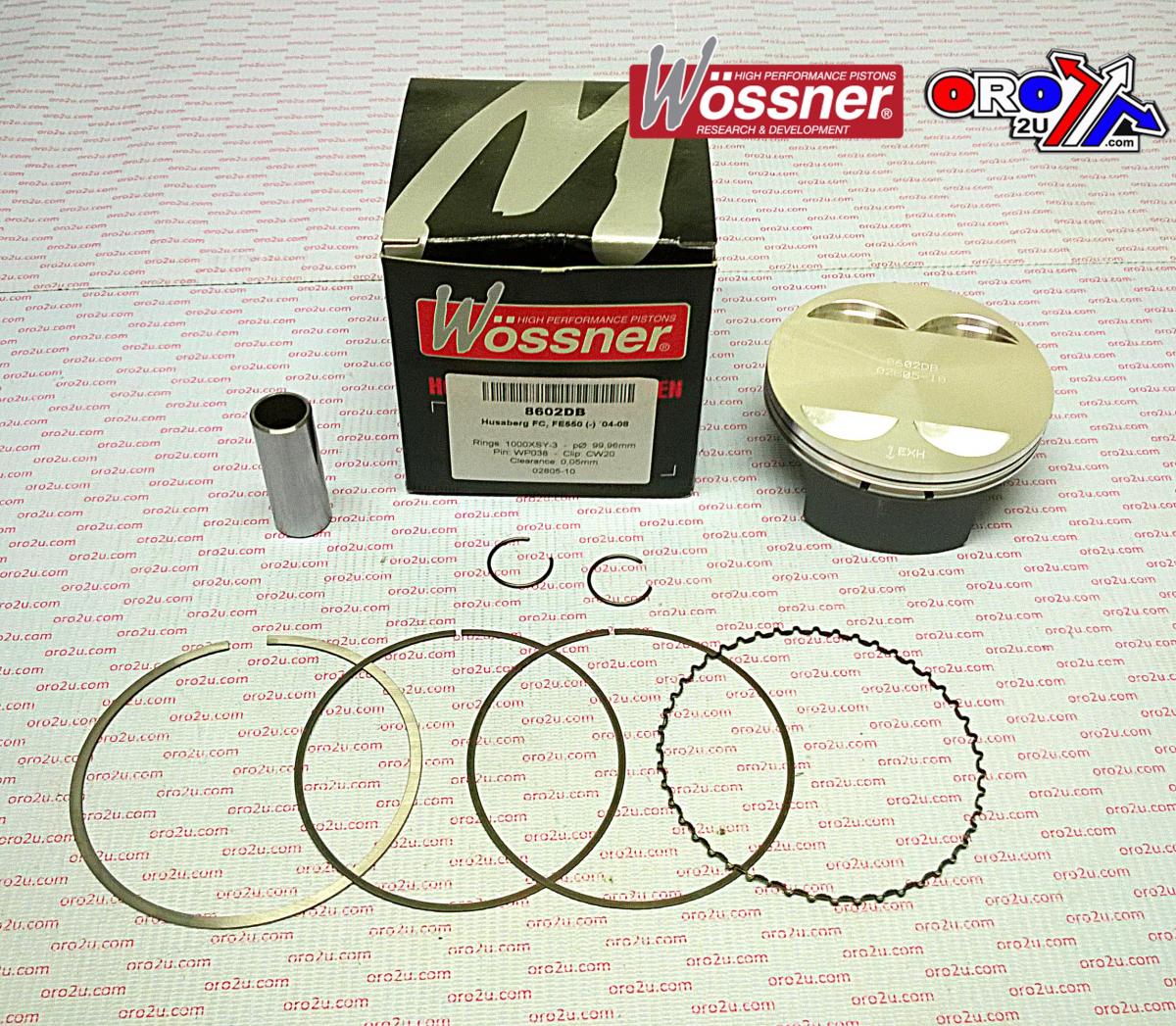 PISTON KIT 04-08 HUS 550FC/FE, WOSSNER 8602DA HUSABERG 100