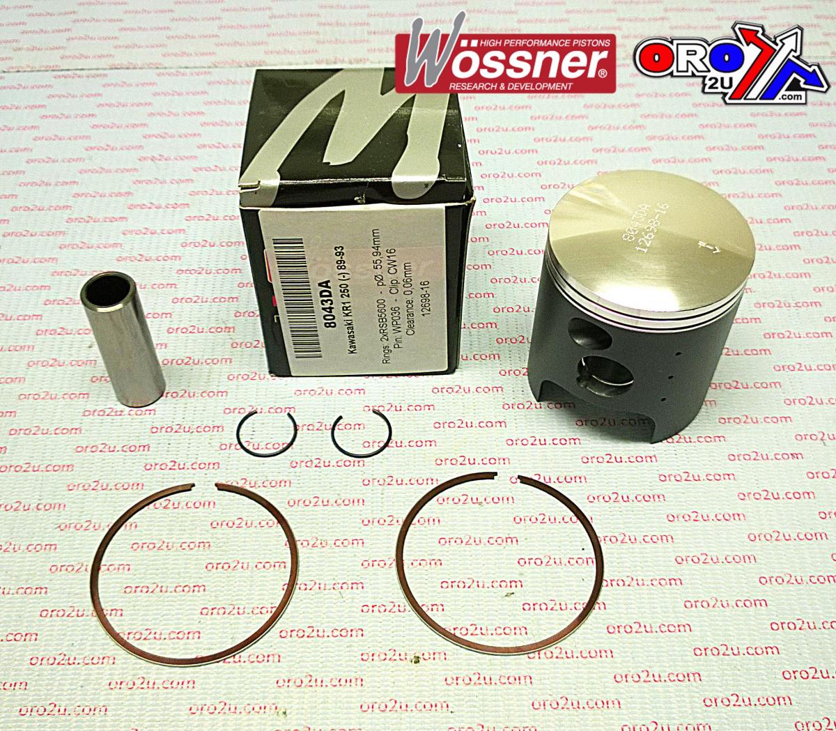 PISTON KIT 88-93 KR1-250 56.00, WOSSNER8043DA, BIKE REQUIRES 2 PISTONS