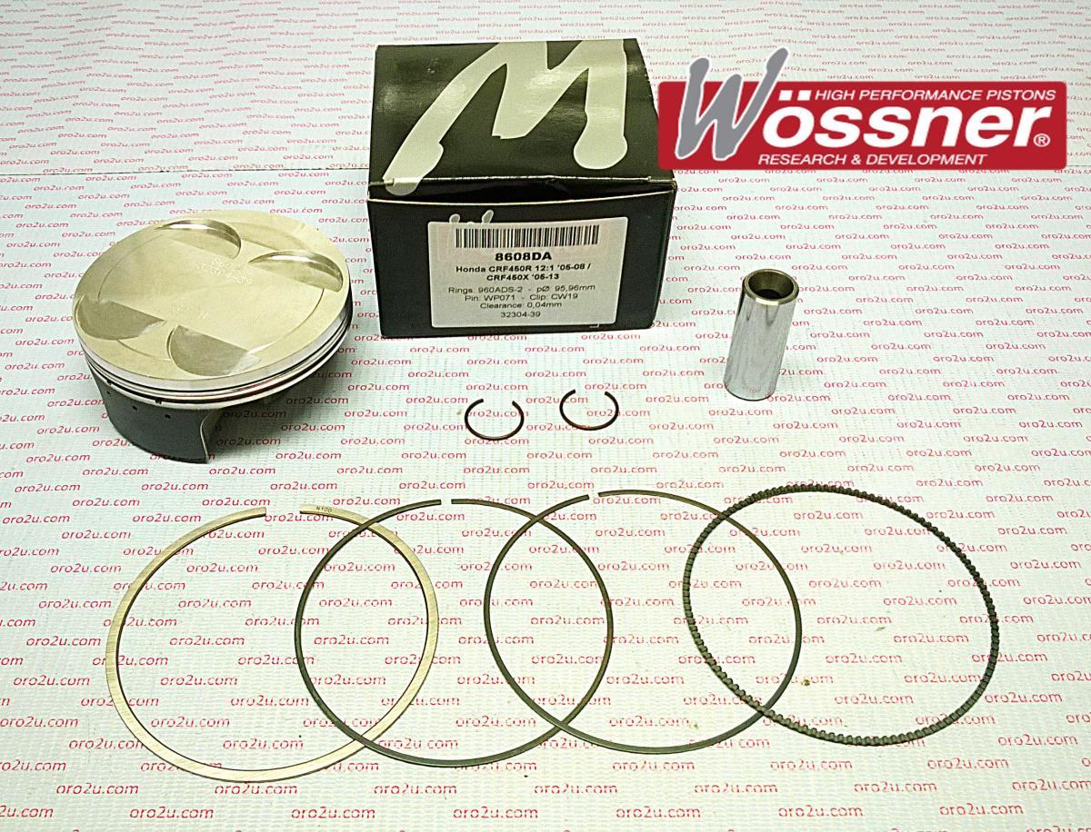 PISTON KIT 05-08 CRF450 96mm, FORGED WOSSNER KIT 8608DA, 13110-MEN-730