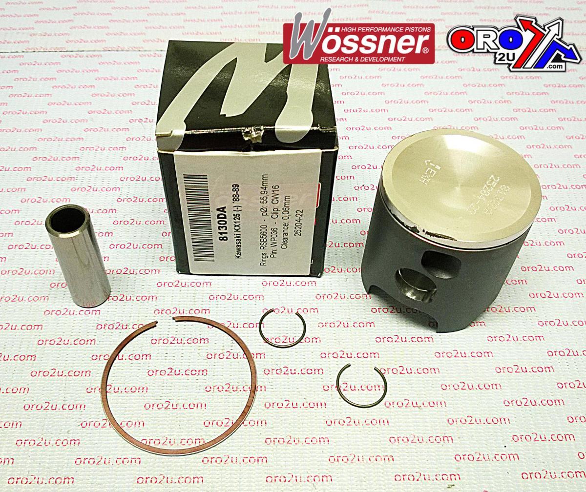 PISTON KIT 88-89 KX125 56.50, FORGED WOSSNER 8130D050