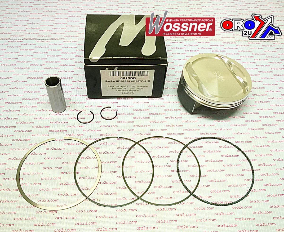 PISTON KIT 05 GASGAS 450 95.00, FORGED WOSSNER 8615DA