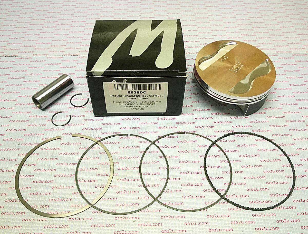 PISTON KIT 06-09 GASGAS 450 97, FORGED WOSSNER 8638DC