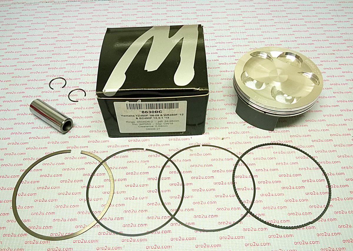 PISTON KIT 06-09 YZF WR450F 95, FORGED WOSSNER 8630DA, 2S2-11631-20-00