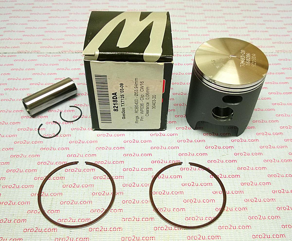 PISTON KIT 03-09 TXT125 GASGAS, FORGED WOSSNER 8218DB