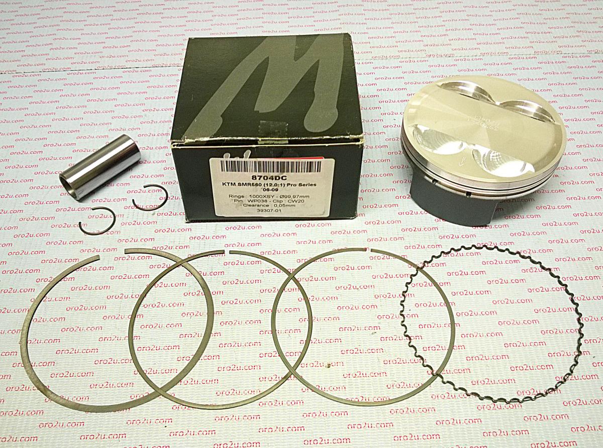PISTON KIT SMR560 KTM HC.100, FORGED 8704DC WOSSNER