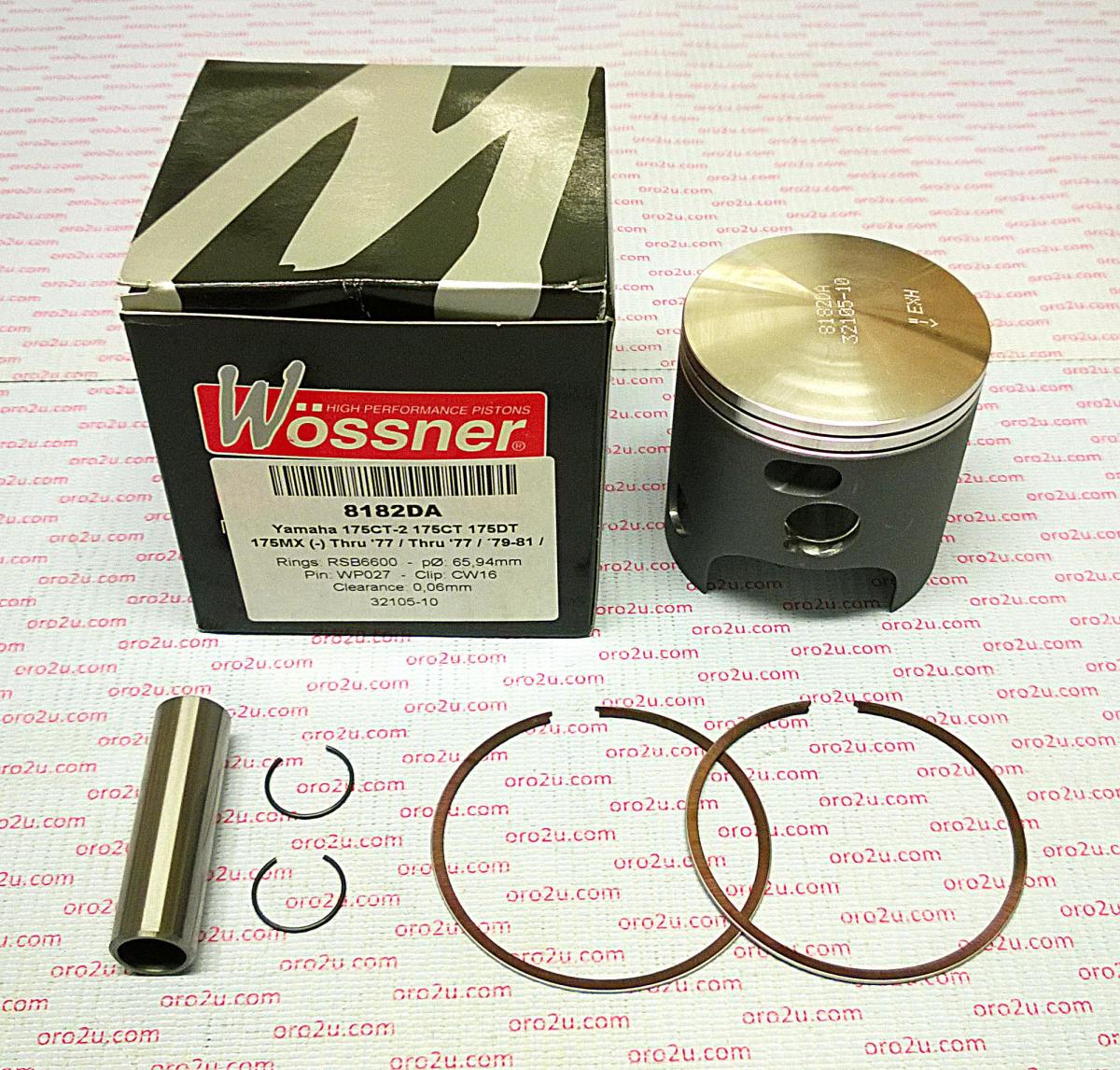 PISTON KIT 77-82 DT175 66.50, FORGED WOSSNER 8182D050