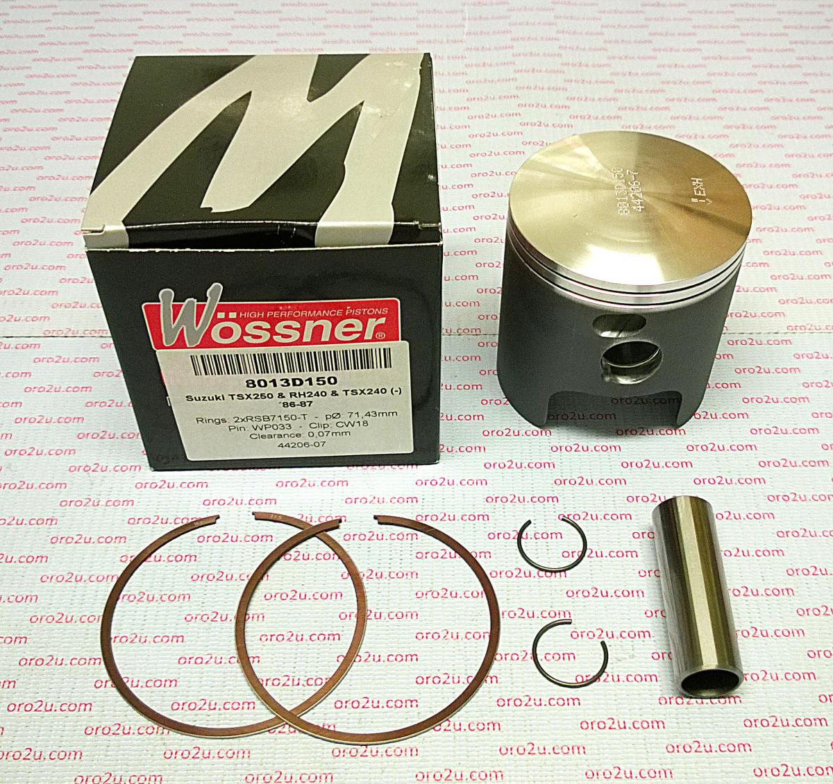 PISTON KIT 86-97 TS250 72.00, FORGED WOSSNER 8013D200