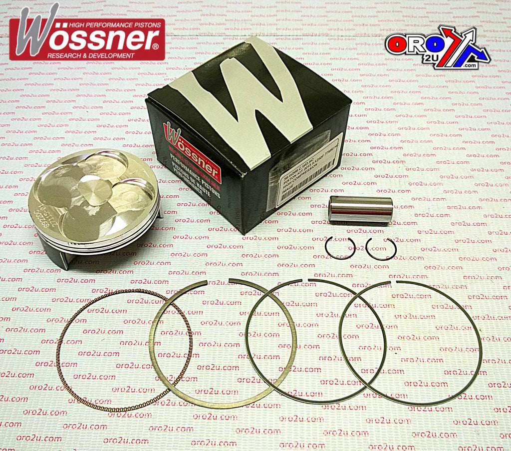 PISTON KIT 15-16 KX250F 77 HC, HIGH COMPRESSION, WOSSNER 8922DA KXF250 13001-0747