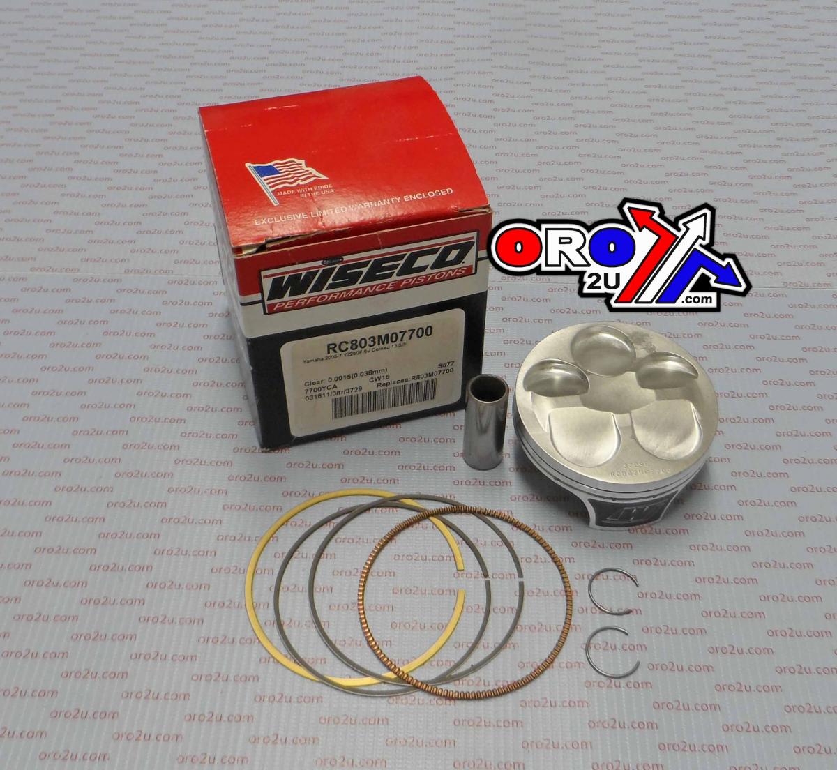 PISTON KIT 15-16 KX250F 14.5, WISECO 40135M07700 77mm, SKIRT COATING ArmorGlide