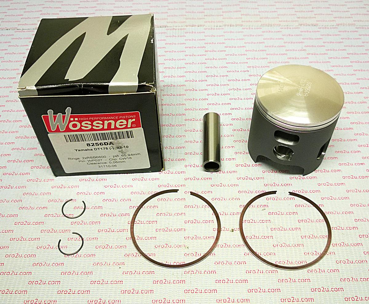 PISTON KIT 82-10 DT175 66.50, FORGED WOSSNER 8256D050