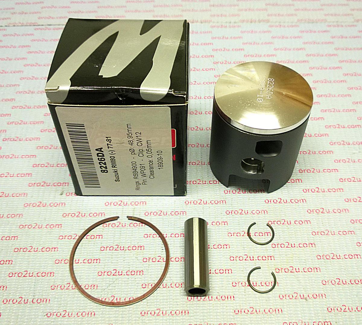 PISTON KIT 77-81 RM80 50.50, FORGED WOSSNER 8226D150
