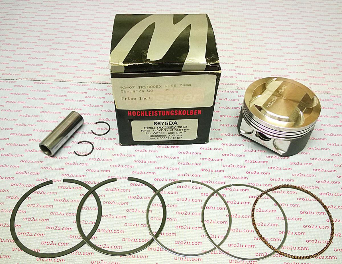 PISTON KIT 92-08 TRX300 74.00, FORGED WOSSNER 8675DA ATV