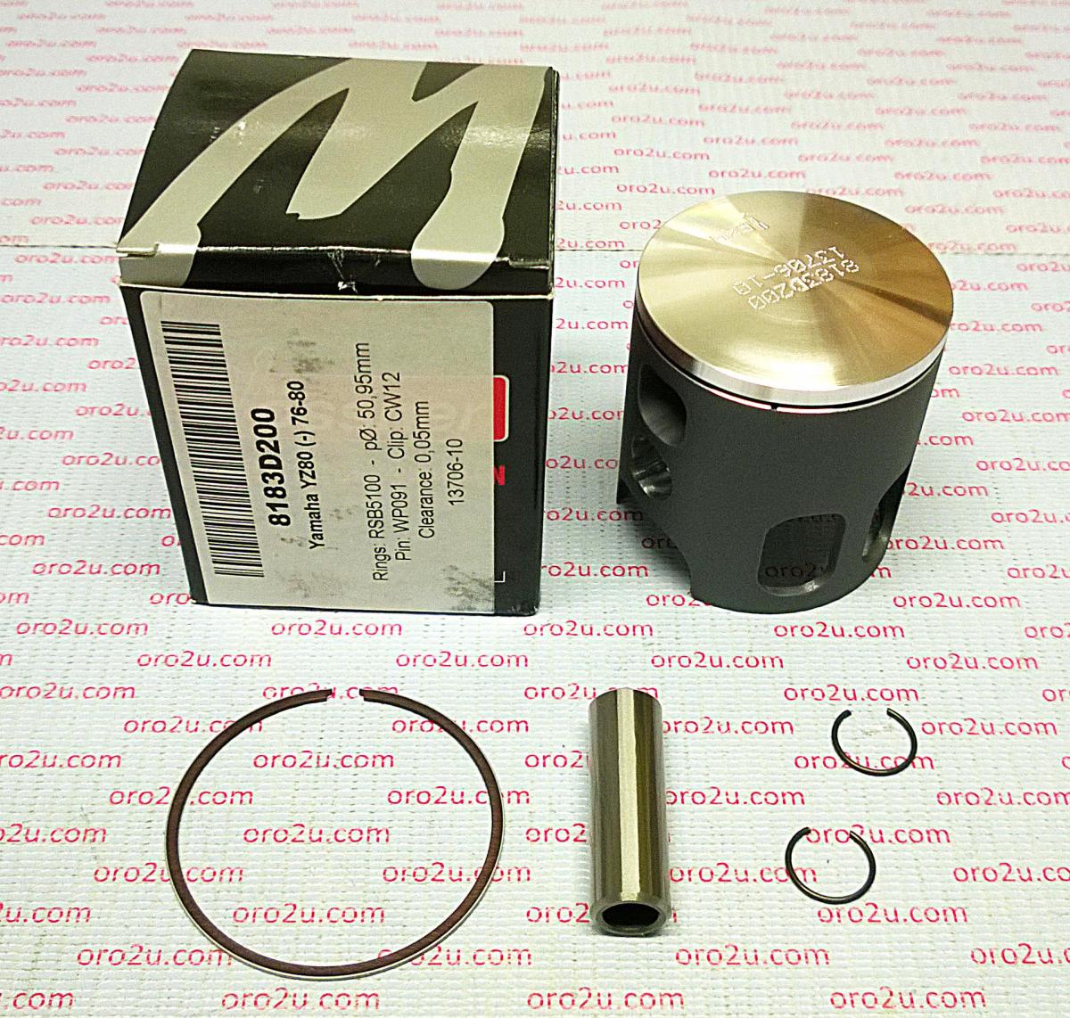 PISTON KIT 76-80 YZ80 49.00, FORGED WOSSNER 8183DA