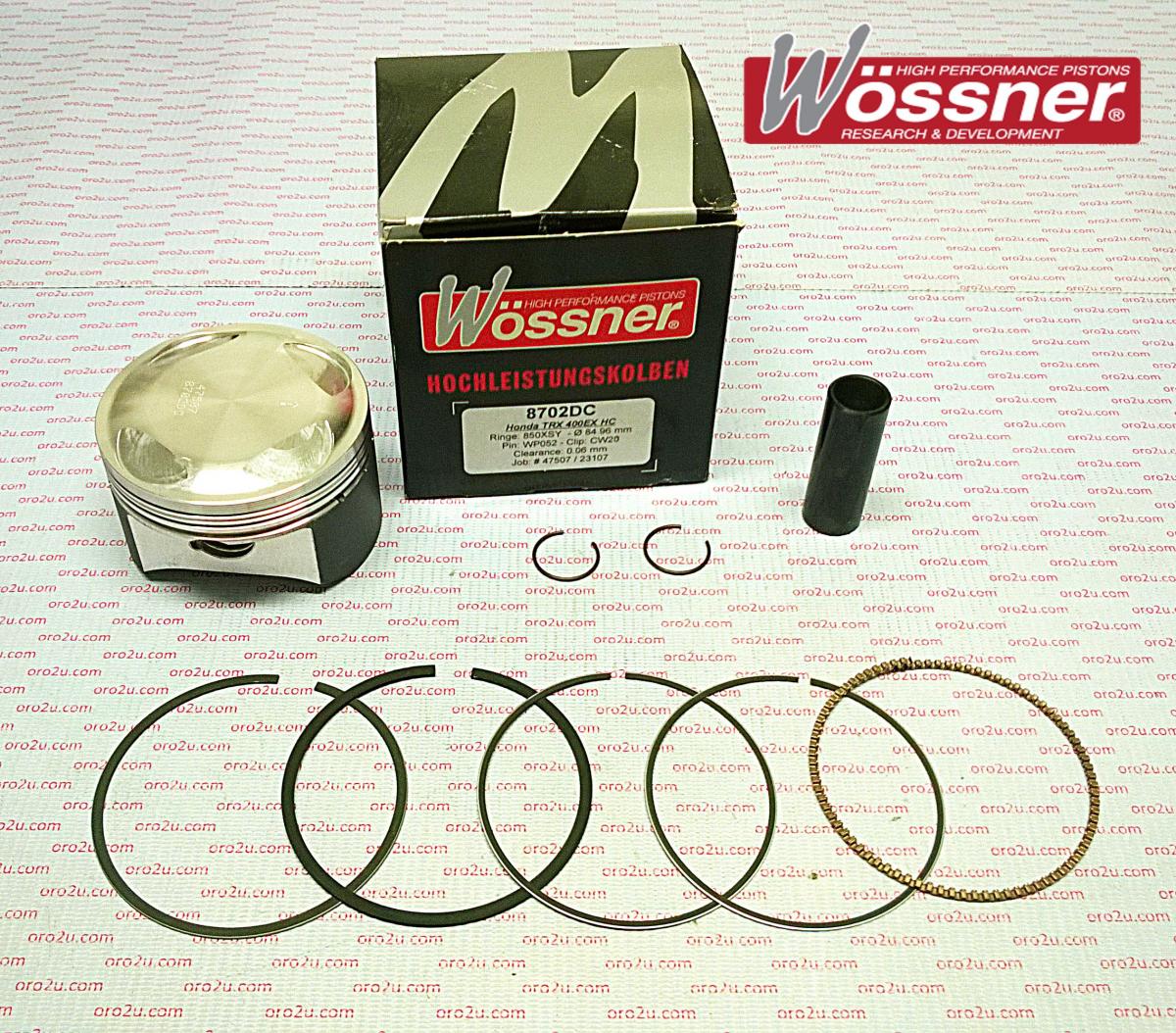 PISTON KIT 99-08 TRX XR 85.50, FORGED WOSSNER 8702D050 400