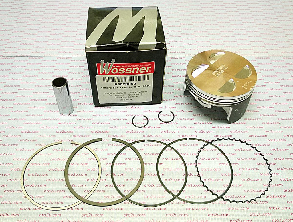 PISTON KIT XT350 TT350 86.00, FORGED WOSSNER 8502DA