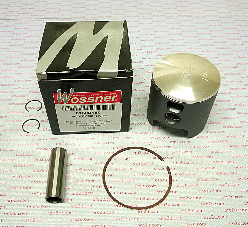 PISTON KIT 82-85 RM250 71.50, FORGED WOSSNER 8159D150