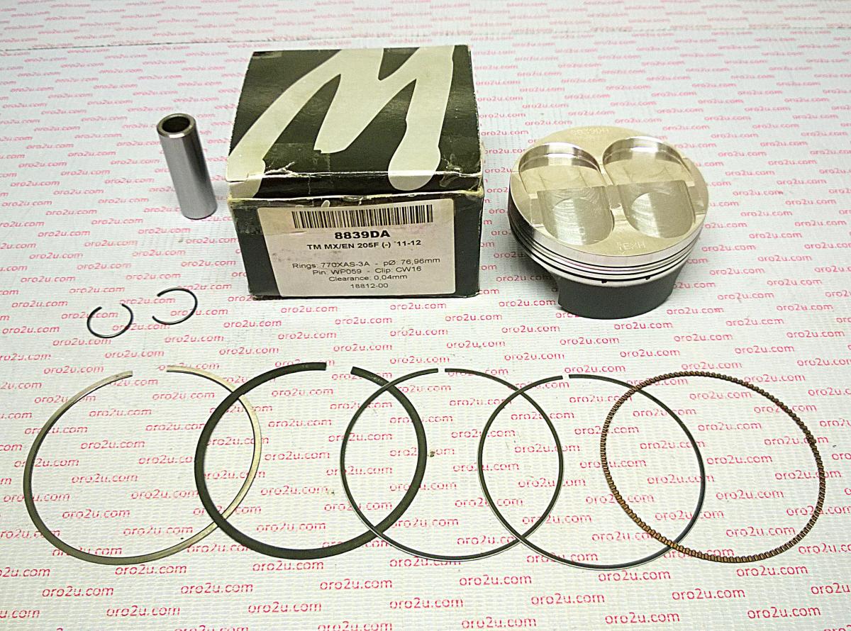 PISTON KIT 11-12 TM250F FI 77, FORGED WOSSNER 8839DB