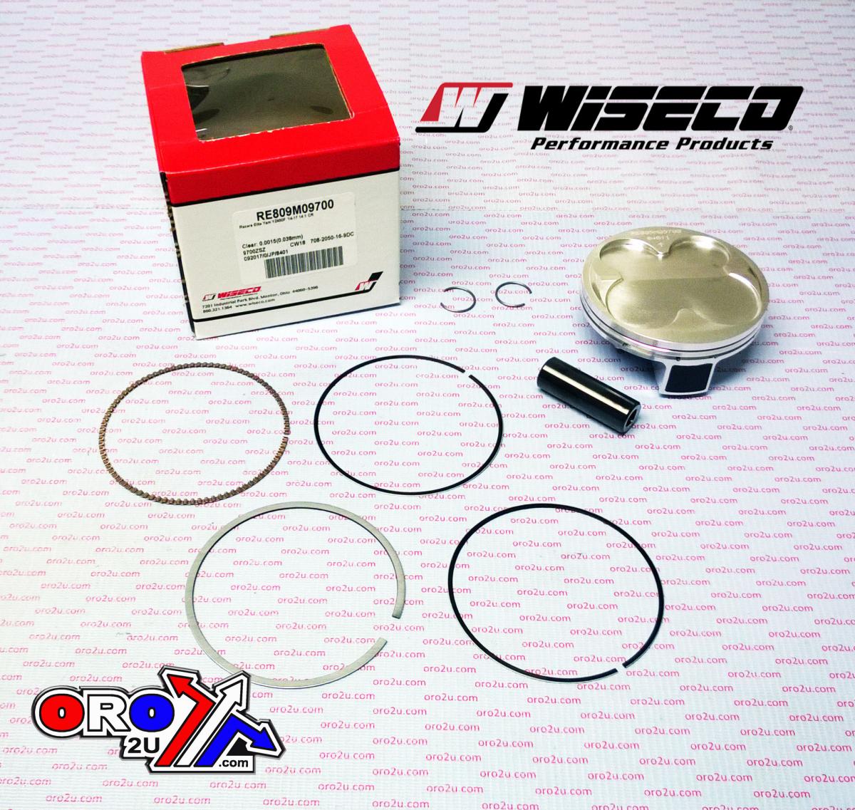 PISTON KIT YZF450 14-17 14.0, WISECO RE809M09700 97mm, RACERS ELITE Asymmetric Skirt