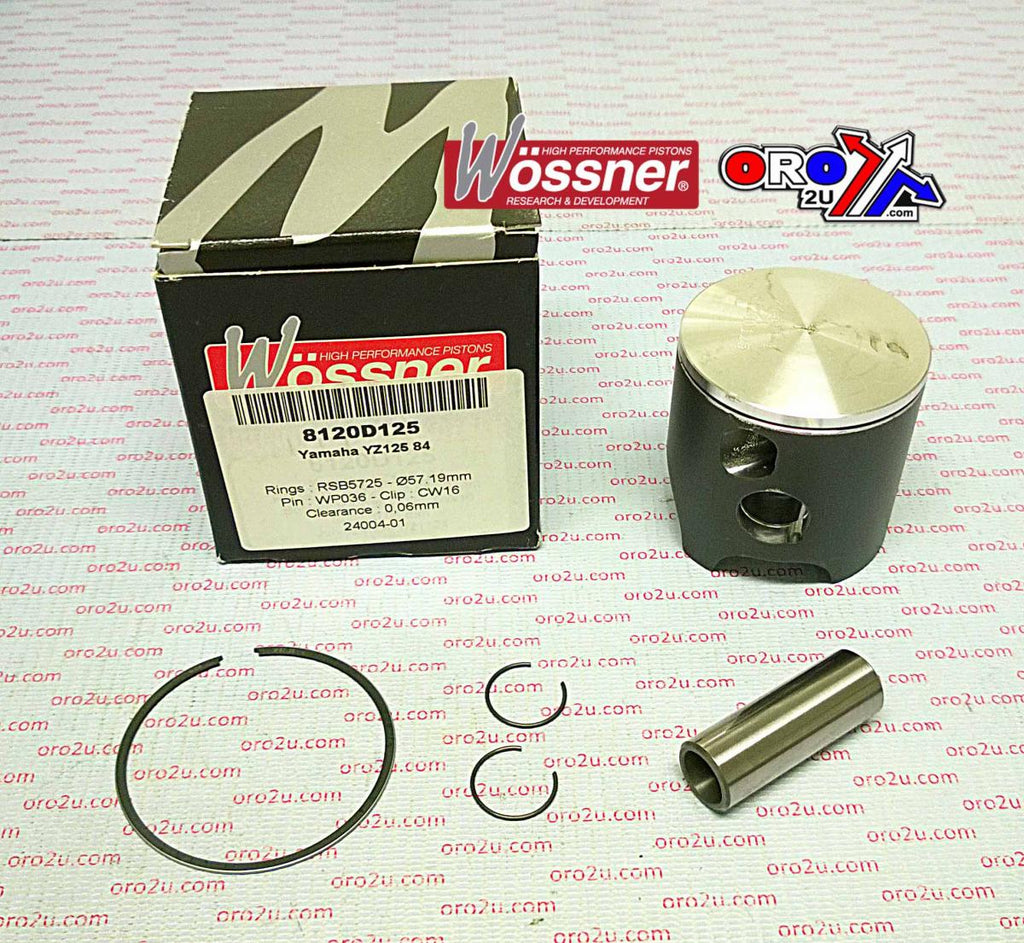PISTON KIT 1984 YZ125 56.00, WOSSNER 8120DA YAMAHA MX