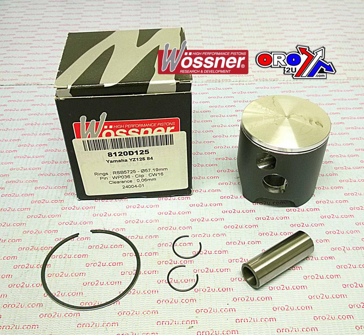 PISTON KIT 1984 YZ125 56.50, WOSSNER 8120D050 YAMAHA MX