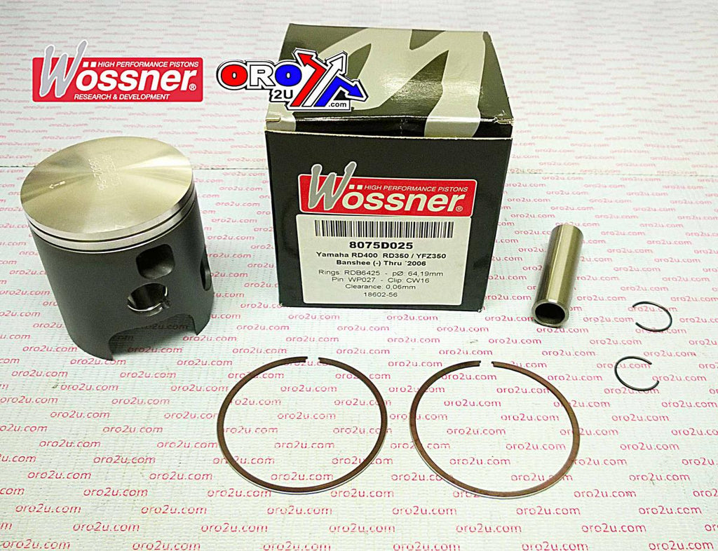 PISTON KIT 87-08 YFZ350 65.25, WOSSNER 8075D125 YAMAHA ATV