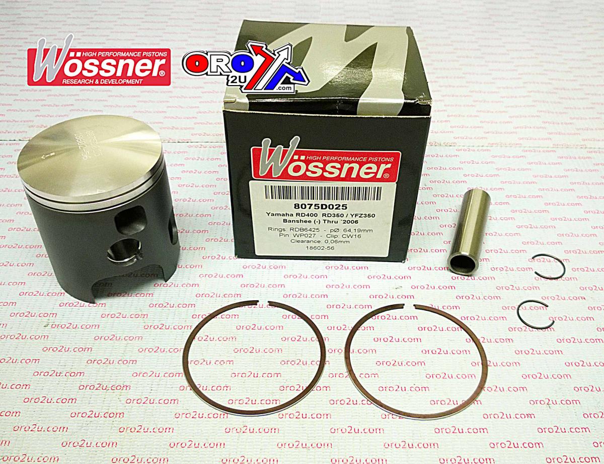 PISTON KIT 87-08 YFZ350 65.25, WOSSNER 8075D125 YAMAHA ATV