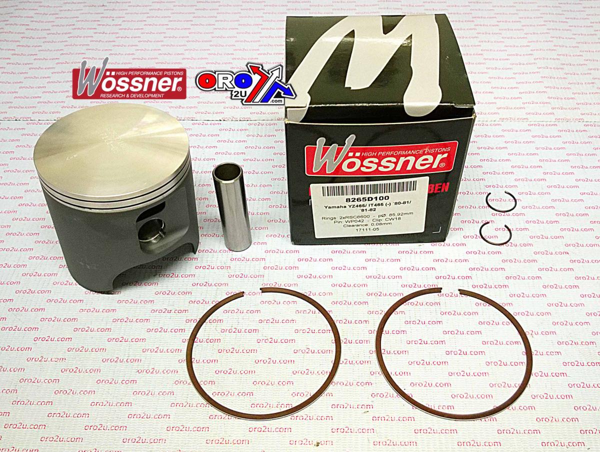 PISTON KIT 80-82 YZ IT465 87.0, WOSSNER 8265D200 YAMAHA