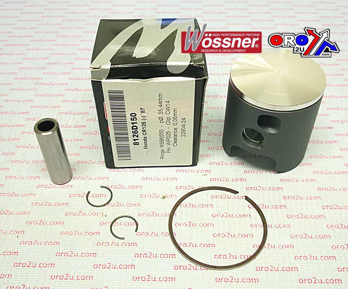 PISTON KIT 1987 CR125 54.50, WOSSNER 8126D050 HONDA MX