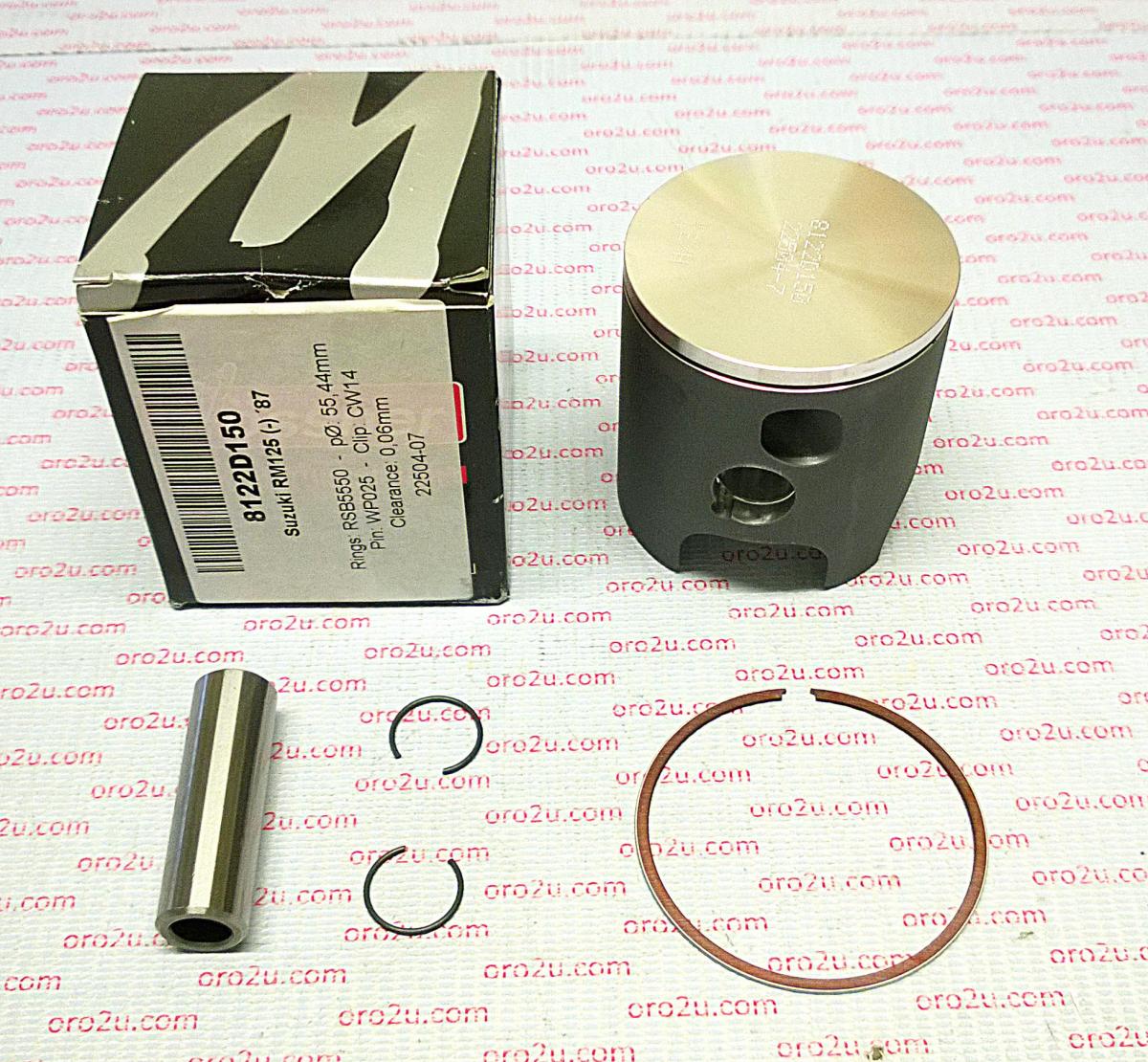 PISTON KIT 1987 RM125 55.00, WOSSNER 8122D100 SUZUKI MX