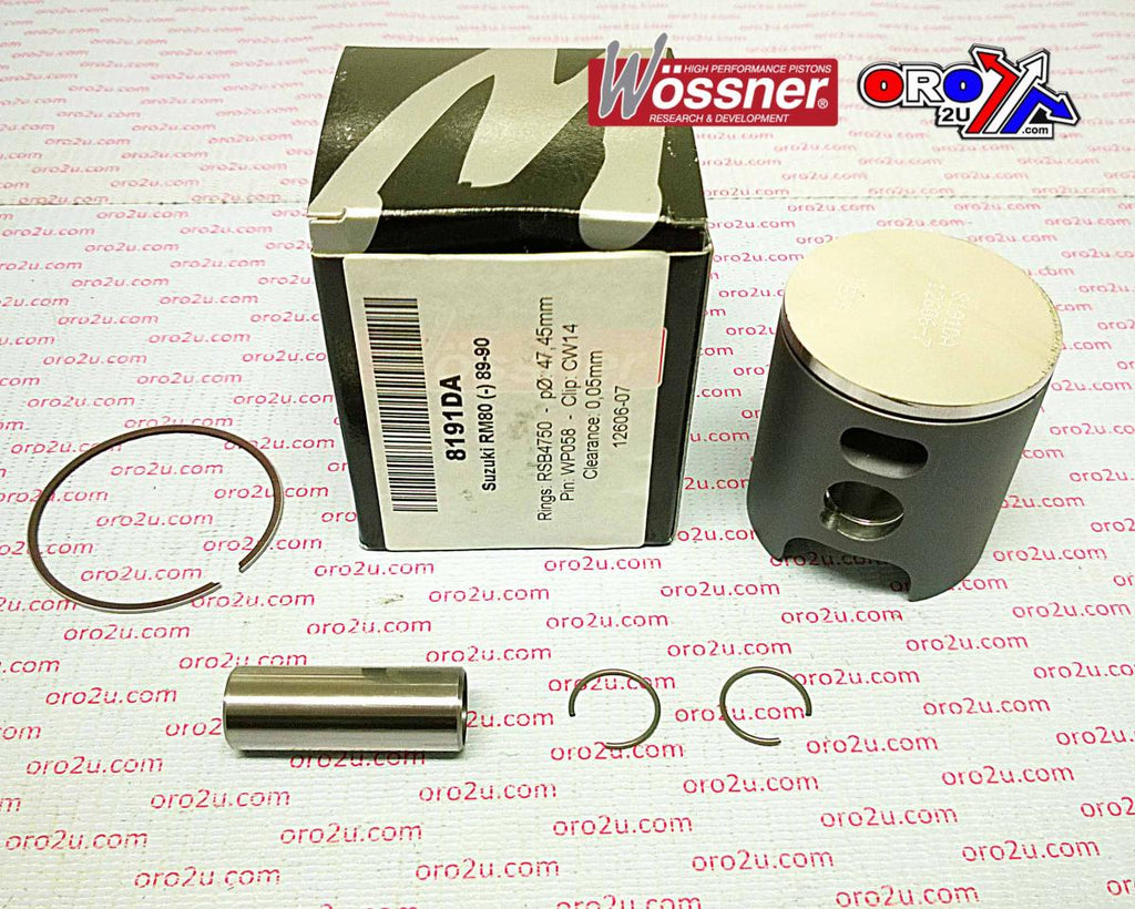 PISTON KIT 89-90 RM80 49.00, WOSSNER 8191D150 SUZUKI MX