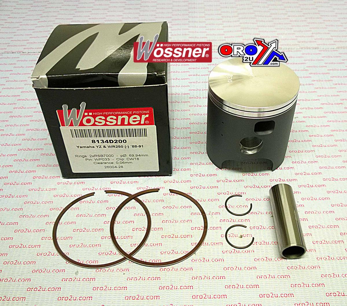 PISTON KIT 88-91 YZ250 68.00, WOSSNER 8134DA YAMAHA MX