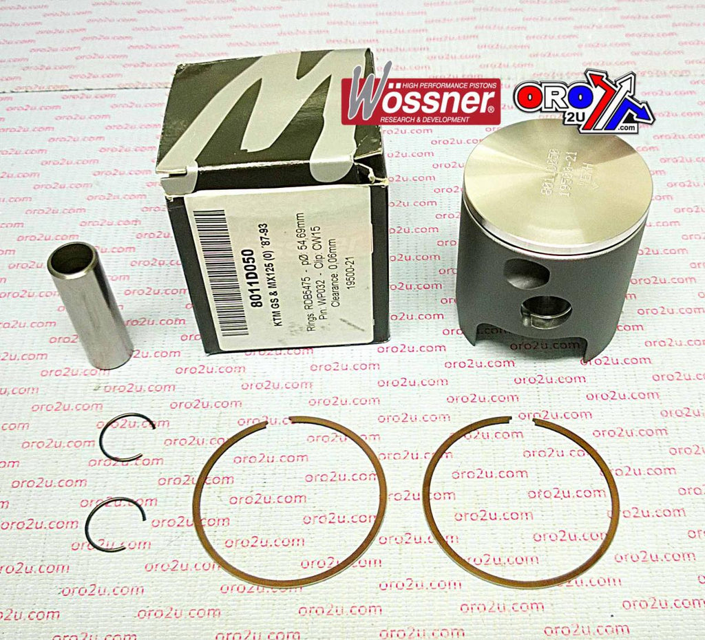 PISTON KIT 87-93 KTM125, WOSSNER 8011DD FORGED MX