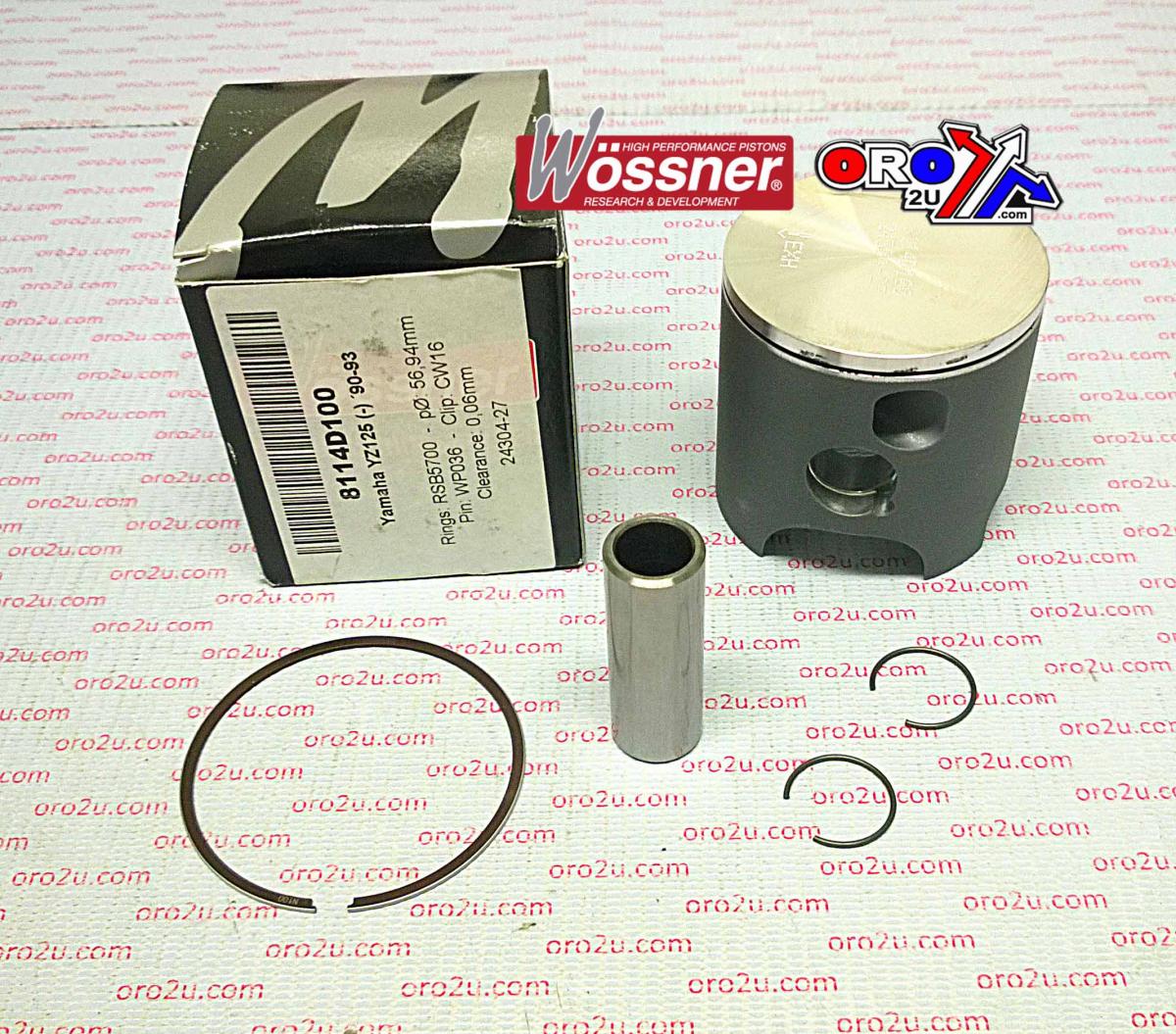 PISTON KIT 90-93 YZ125 58.00, WOSSNER 8114D200 YAMAHA MX